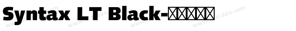 Syntax LT Black字体转换
